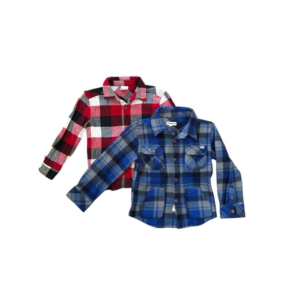 Boys 4-5 Plaid Flannel and Fleece Bundle 2-pcs set